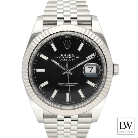 rolex datejust zwarte plaat|rolex datejust 41.